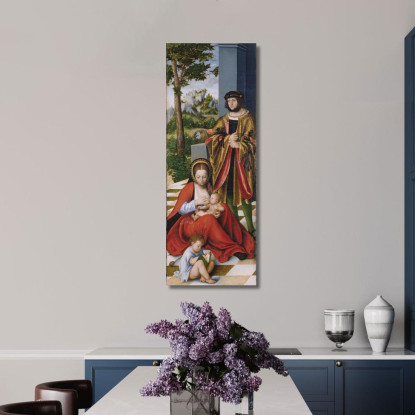 Maria Cleofa E Alfeo Con Le Fattezze Di Federico Il Saggio Con Due Dei Loro Figli Lucas Cranach the Elder lce37 quadro stampato
