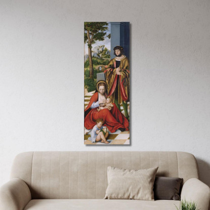 Maria Cleofa E Alfeo Con Le Fattezze Di Federico Il Saggio Con Due Dei Loro Figli Lucas Cranach the Elder lce37 quadro stampato