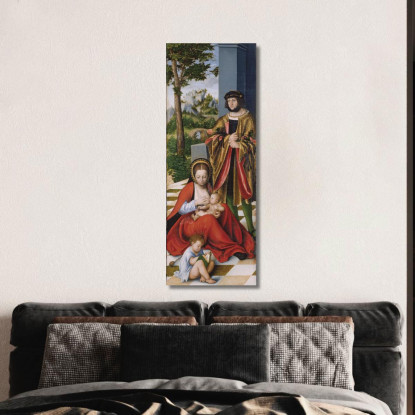 Maria Cleofa E Alfeo Con Le Fattezze Di Federico Il Saggio Con Due Dei Loro Figli Lucas Cranach the Elder lce37 quadro stampato