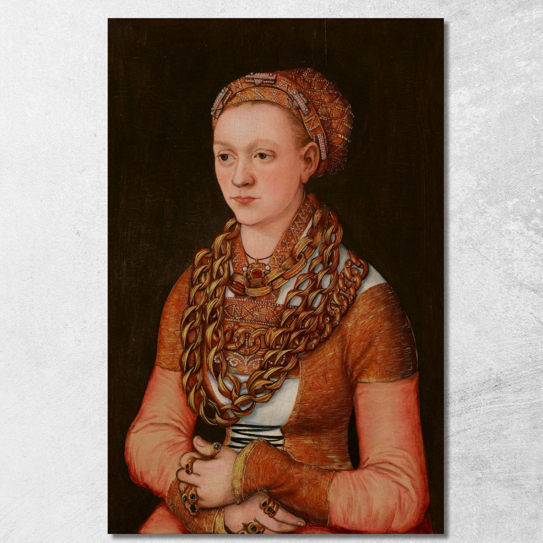 Ritratto Di Anna Buchner Nata Lindacker Lucas Cranach the Elder lce46 quadro stampato su tela