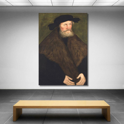 Ritratto Del Duca Enrico Il Devoto Di Sassonia Lucas Cranach the Elder lce48 quadro stampato su tela
