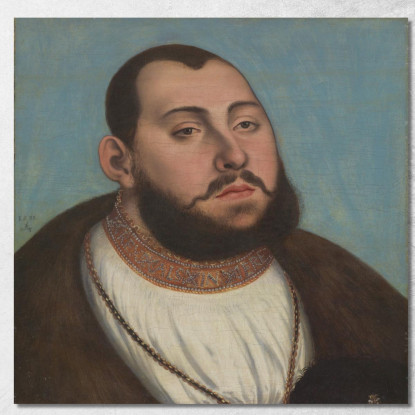 Ritratto Di Giovanni Federico Il Magnanimo Elettore E Duca Di Sassonia Lucas Cranach the Elder lce49 quadro stampato su tela