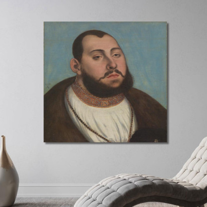 Ritratto Di Giovanni Federico Il Magnanimo Elettore E Duca Di Sassonia Lucas Cranach the Elder lce49 quadro stampato su tela