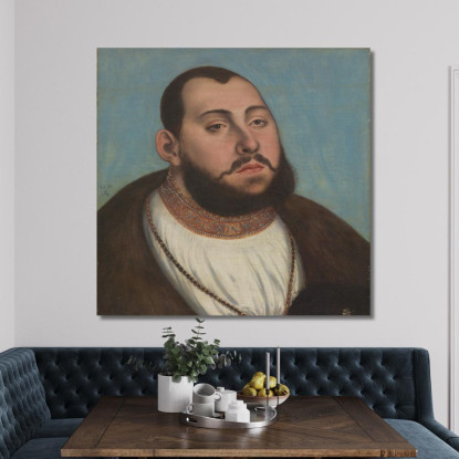 Ritratto Di Giovanni Federico Il Magnanimo Elettore E Duca Di Sassonia Lucas Cranach the Elder lce49 quadro stampato su tela