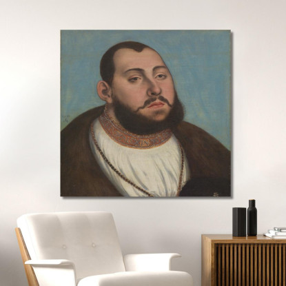 Ritratto Di Giovanni Federico Il Magnanimo Elettore E Duca Di Sassonia Lucas Cranach the Elder lce49 quadro stampato su tela