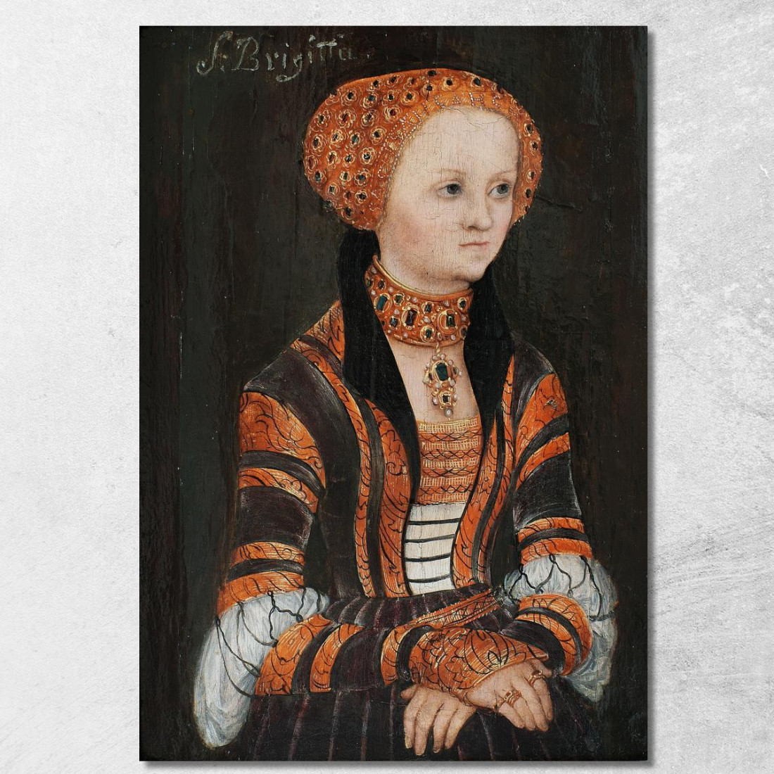 Ritratto Di Santa Brigida Di Svezia Lucas Cranach the Elder lce53 quadro stampato su tela
