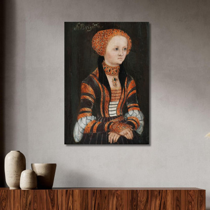 Ritratto Di Santa Brigida Di Svezia Lucas Cranach the Elder lce53 quadro stampato su tela