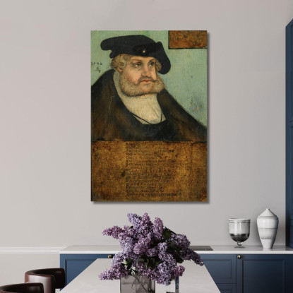 Ritratto Dell'Elettore Federico Iii Il Saggio Di Sassonia 1463-1525 Lucas Cranach the Elder lce55 quadro stampato su tela