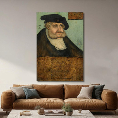 Ritratto Dell'Elettore Federico Iii Il Saggio Di Sassonia 1463-1525 Lucas Cranach the Elder lce55 quadro stampato su tela