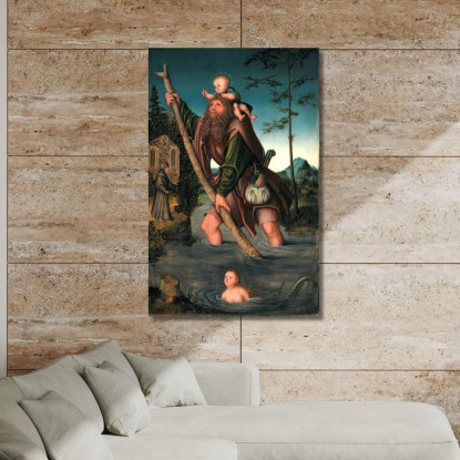 San Cristoforo Lucas Cranach the Elder lce58 quadro stampato su tela