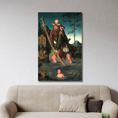 San Cristoforo Lucas Cranach the Elder lce58 quadro stampato su tela
