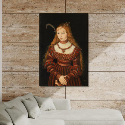 Sibilla Di Cleves Lucas Cranach the Elder lce60 quadro stampato su tela