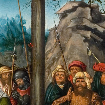 La Crocifissione 2 Lucas Cranach the Elder lce62 quadro stampato su tela