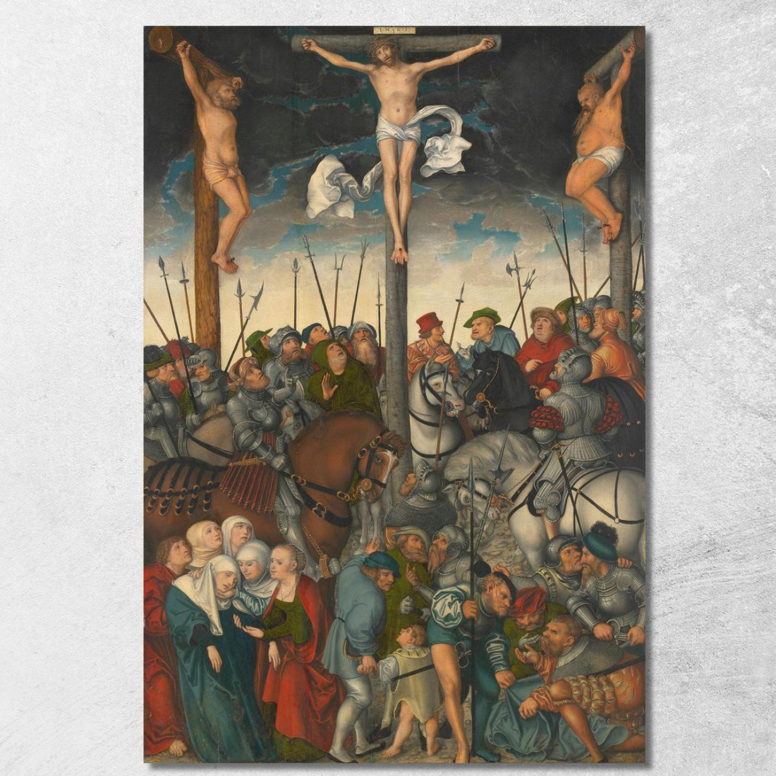 La Crocifissione 3 Lucas Cranach the Elder lce63 quadro stampato su tela