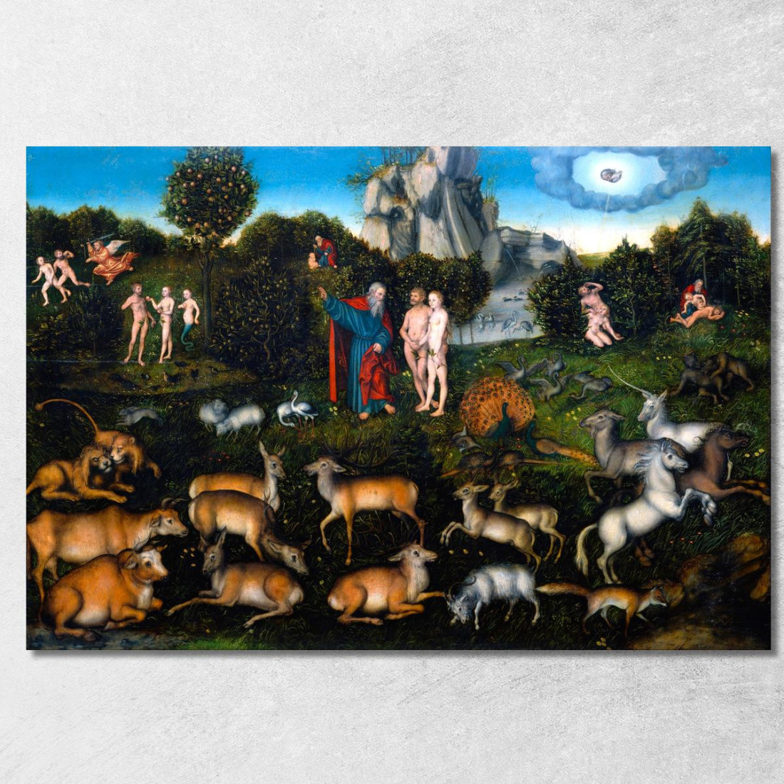 Il Giardino Dell'Eden Lucas Cranach the Elder lce68 quadro stampato su tela