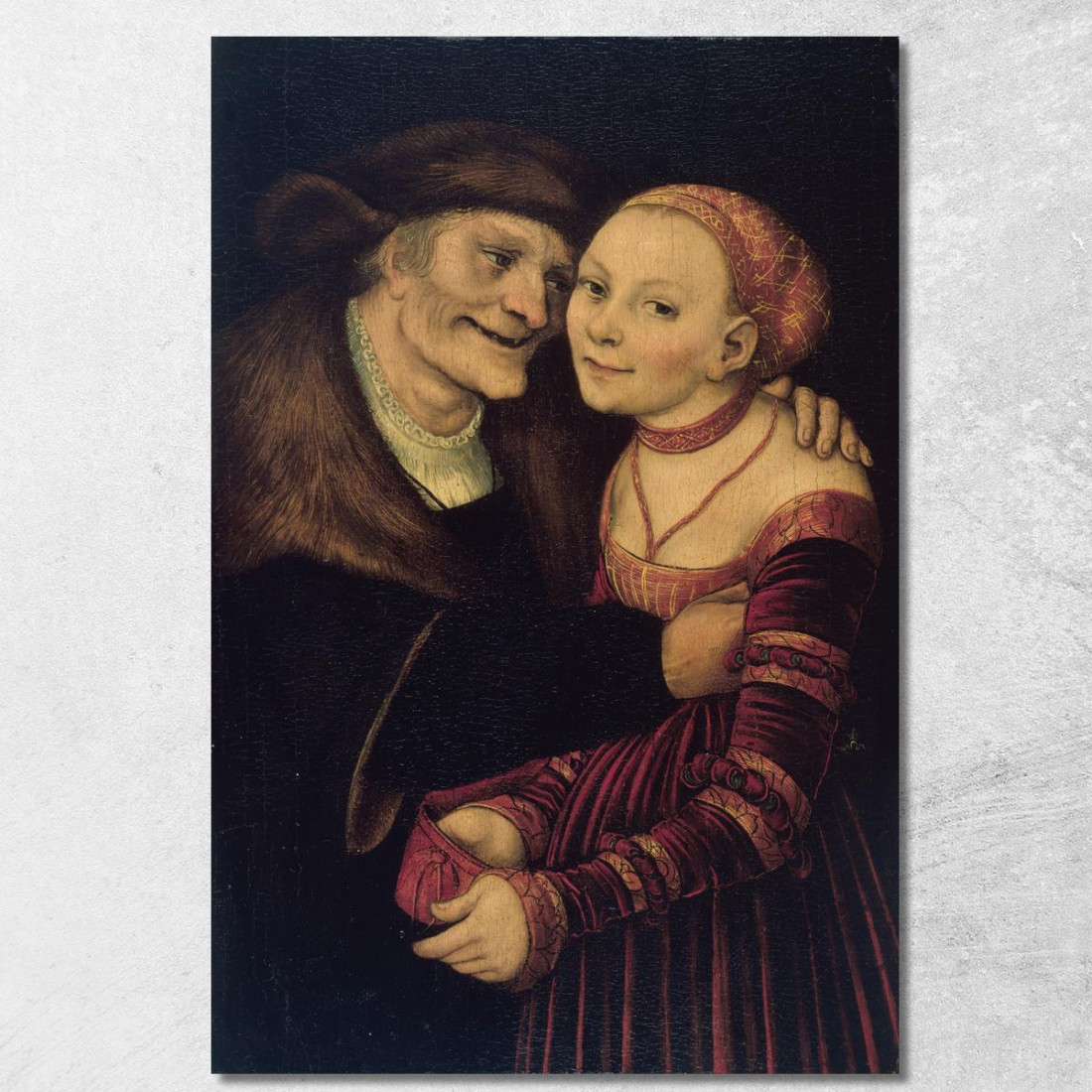 La Coppia Male Assortita 2 Lucas Cranach the Elder lce71 quadro stampato su tela