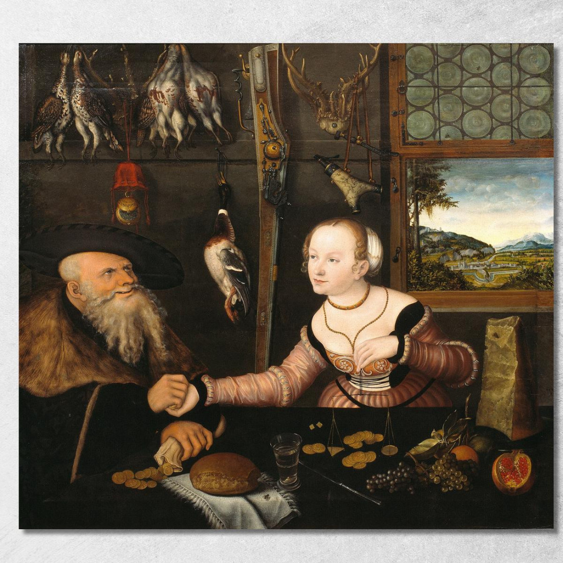 La Coppia Male Assortita Lucas Cranach the Elder lce72 quadro stampato su tela