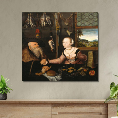 La Coppia Male Assortita Lucas Cranach the Elder lce72 quadro stampato su tela
