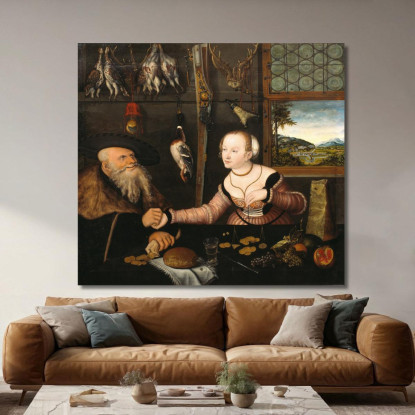 La Coppia Male Assortita Lucas Cranach the Elder lce72 quadro stampato su tela