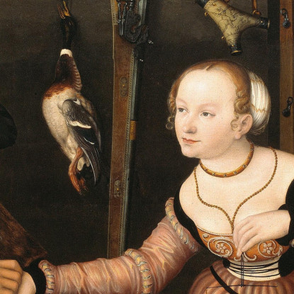 La Coppia Male Assortita Lucas Cranach the Elder lce72 quadro stampato su tela