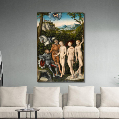 Il Giudizio Di Paride 2 Lucas Cranach the Elder lce74 quadro stampato su tela