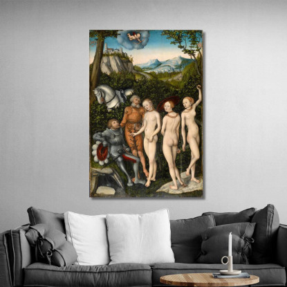 Il Giudizio Di Paride 2 Lucas Cranach the Elder lce74 quadro stampato su tela