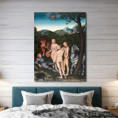 Il Giudizio Di Paride Lucas Cranach the Elder lce75 quadro stampato su tela