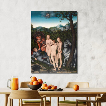 Il Giudizio Di Paride Lucas Cranach the Elder lce75 quadro stampato su tela