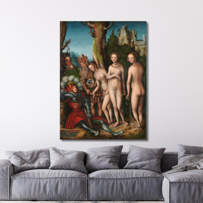 Il Giudizio Di Paride 2 Lucas Cranach the Elder lce76 quadro stampato su tela