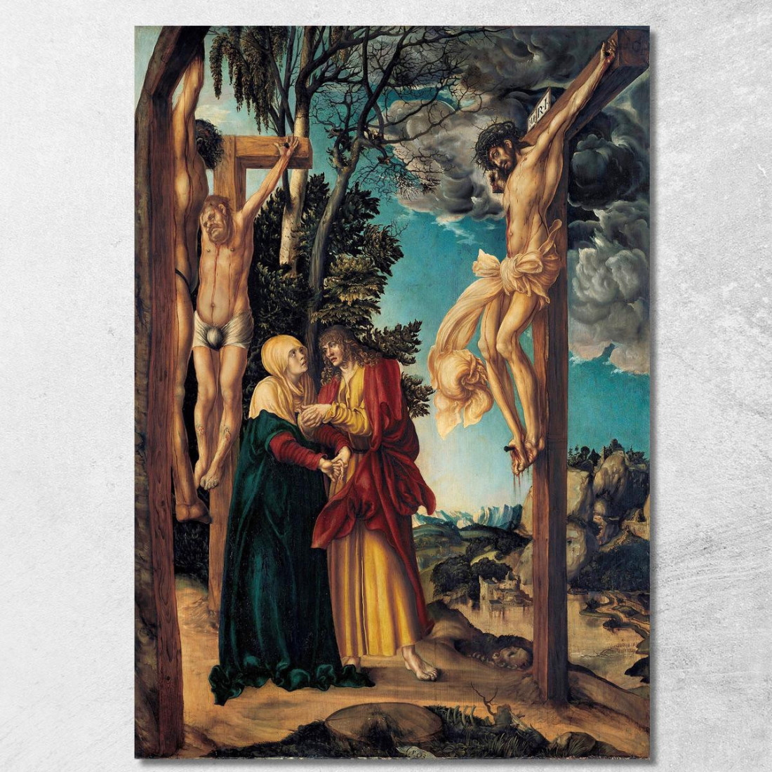 La Lamentazione Di Cristo Lucas Cranach the Elder lce78 quadro stampato su tela