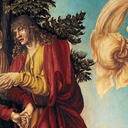 La Lamentazione Di Cristo Lucas Cranach the Elder lce78 quadro stampato su tela