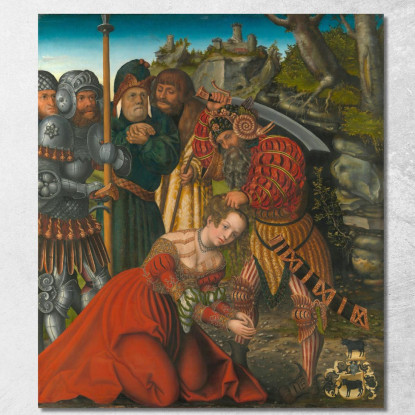 Il Martirio Di Santa Barbara Lucas Cranach the Elder lce81 quadro stampato su tela