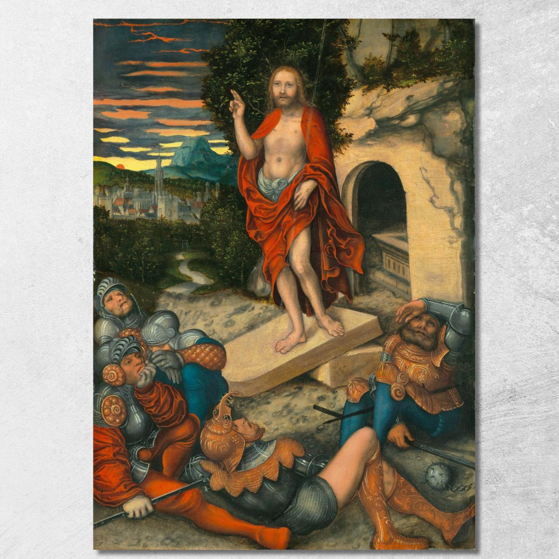 La Resurrezione Lucas Cranach the Elder lce84 quadro stampato su tela