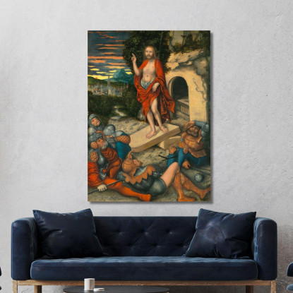 La Resurrezione Lucas Cranach the Elder lce84 quadro stampato su tela