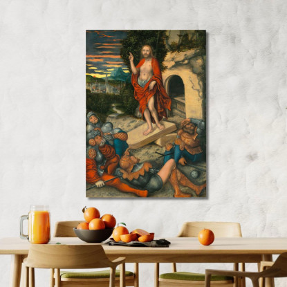 La Resurrezione Lucas Cranach the Elder lce84 quadro stampato su tela
