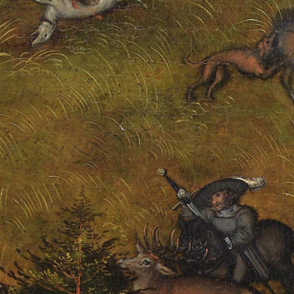 La Caccia Al Cervo Dell'Elettore Federico Il Saggio 1463-1525 Di Sassonia Lucas Cranach the Elder lce86 quadro stampato su tela