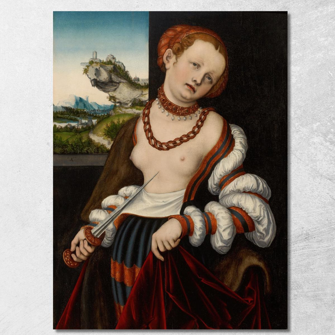 Il Suicidio Di Lucrezia Lucas Cranach the Elder lce87 quadro stampato su tela