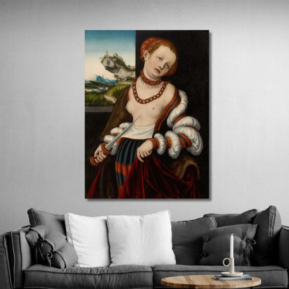 Il Suicidio Di Lucrezia Lucas Cranach the Elder lce87 quadro stampato su tela