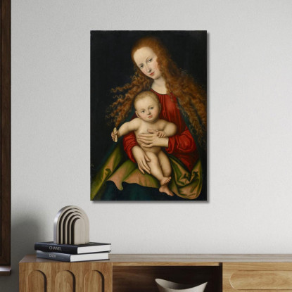 Vergine Con Il Bambino 2 Lucas Cranach the Elder lce93 quadro stampato su tela