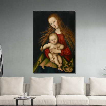 Vergine Con Il Bambino 2 Lucas Cranach the Elder lce93 quadro stampato su tela