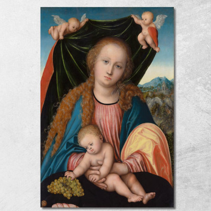 Vergine Con Il Bambino Lucas Cranach the Elder lce96 quadro stampato su tela