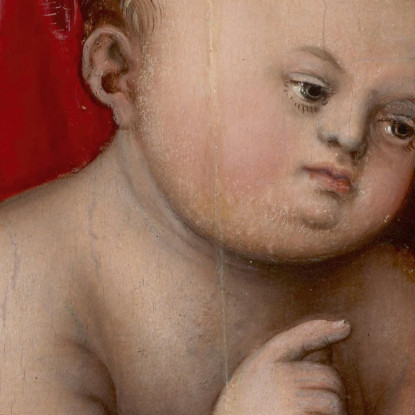 Vergine Maria Con Il Bambino E San Giovanni Battista Lucas Cranach the Elder lce97 quadro stampato su tela