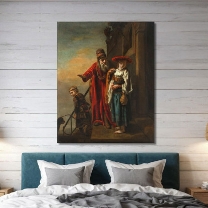 Abramo Che Scaccia Agar E Ismaele Nicolaes Maes nma2 quadro stampato su tela