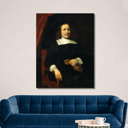 Gentiluomo Olandese Nicolaes Maes nma7 quadro stampato su tela