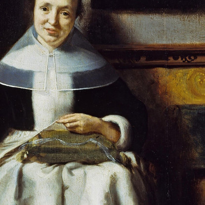 La Donna Virtuosa Nicolaes Maes nma40 quadro stampato su tela