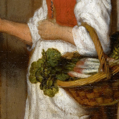 Venditrice Di Verdure Nicolaes Maes nma42 quadro stampato su tela