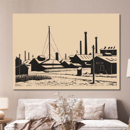 Strutture Di Fabbrica Karl Wiener kwn173 quadro stampato su tela