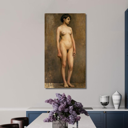 Modella Femminile Nuda Pekka Halonen phl15 quadro stampato su tela