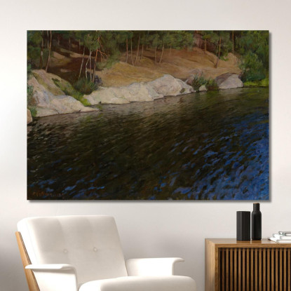 Riva Del Fiume Pekka Halonen phl17 quadro stampato su tela