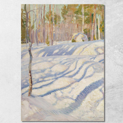 Paesaggio Invernale Al Sole Pekka Halonen phl25 quadro stampato su tela